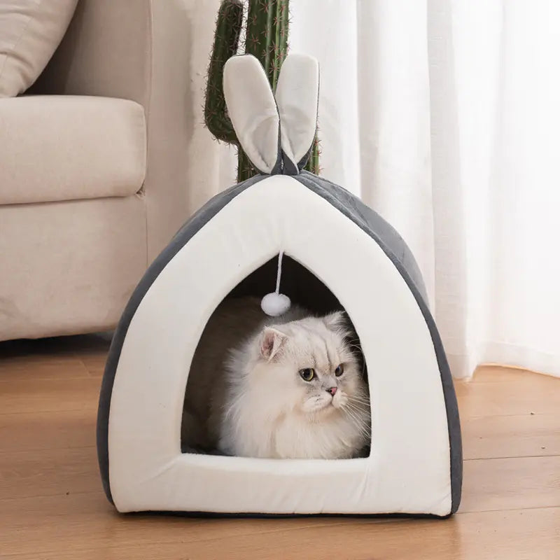 Universal Cat Bed for All Seasons, Enclosed Design